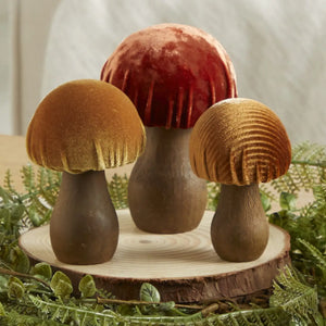 Handmade Velvet Mushrooms