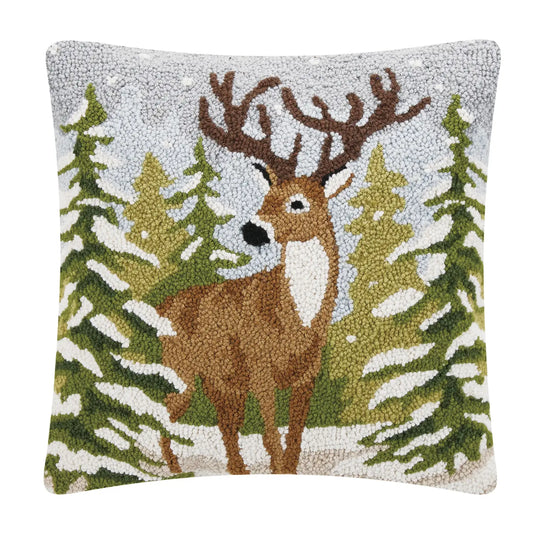 Snowfall Deer Hook Pillow