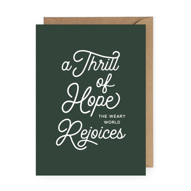 Thrill Of Hope Greeting Card