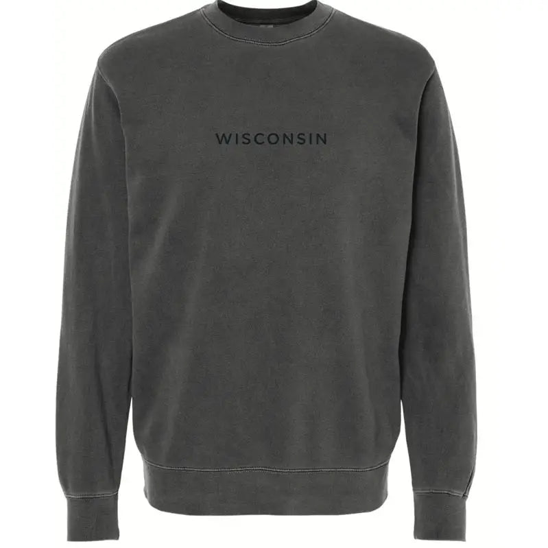 "Wisconsin" Embroidered Crewneck