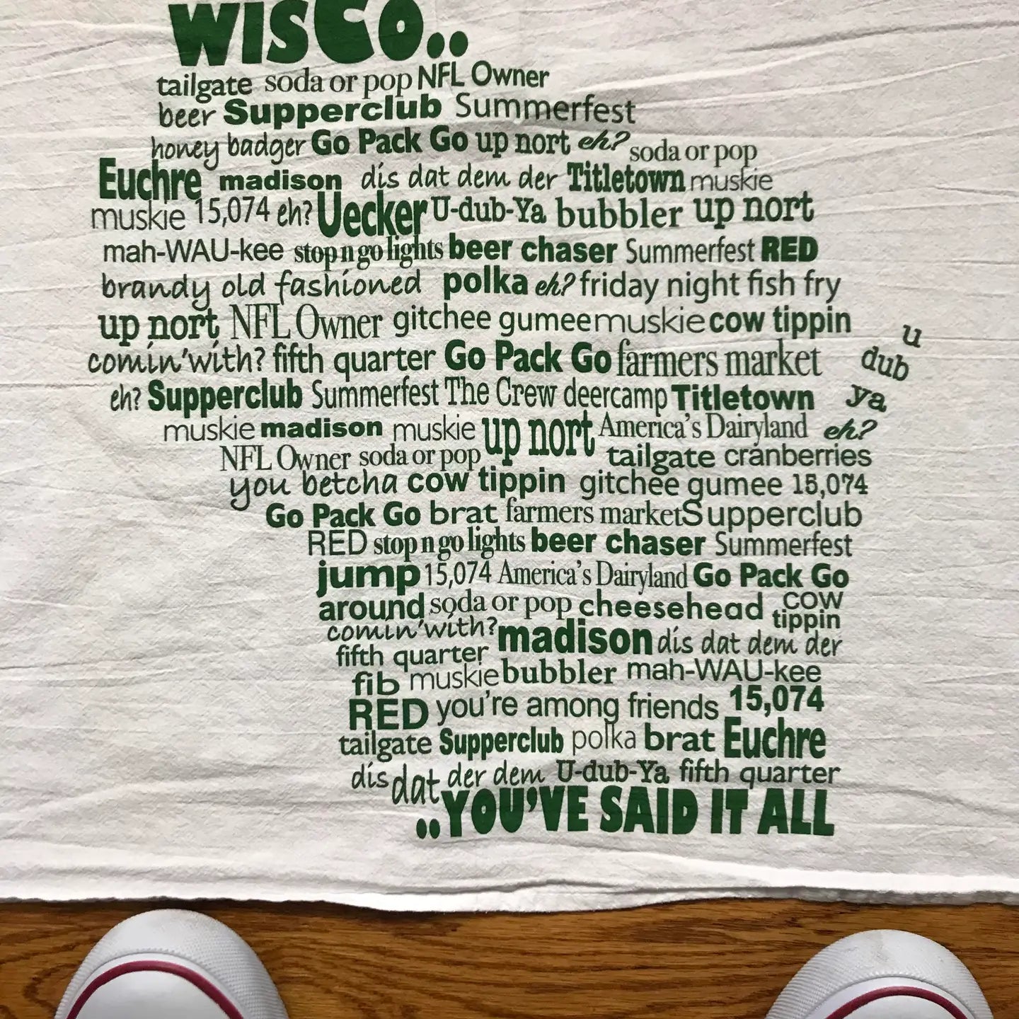 Wisconsin Lingo Tea Towel