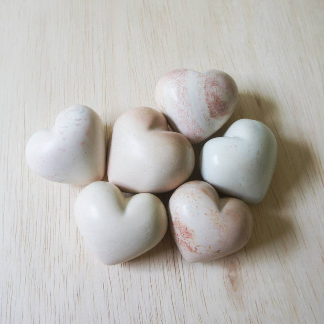 Natural Soap Stone Heart- Small