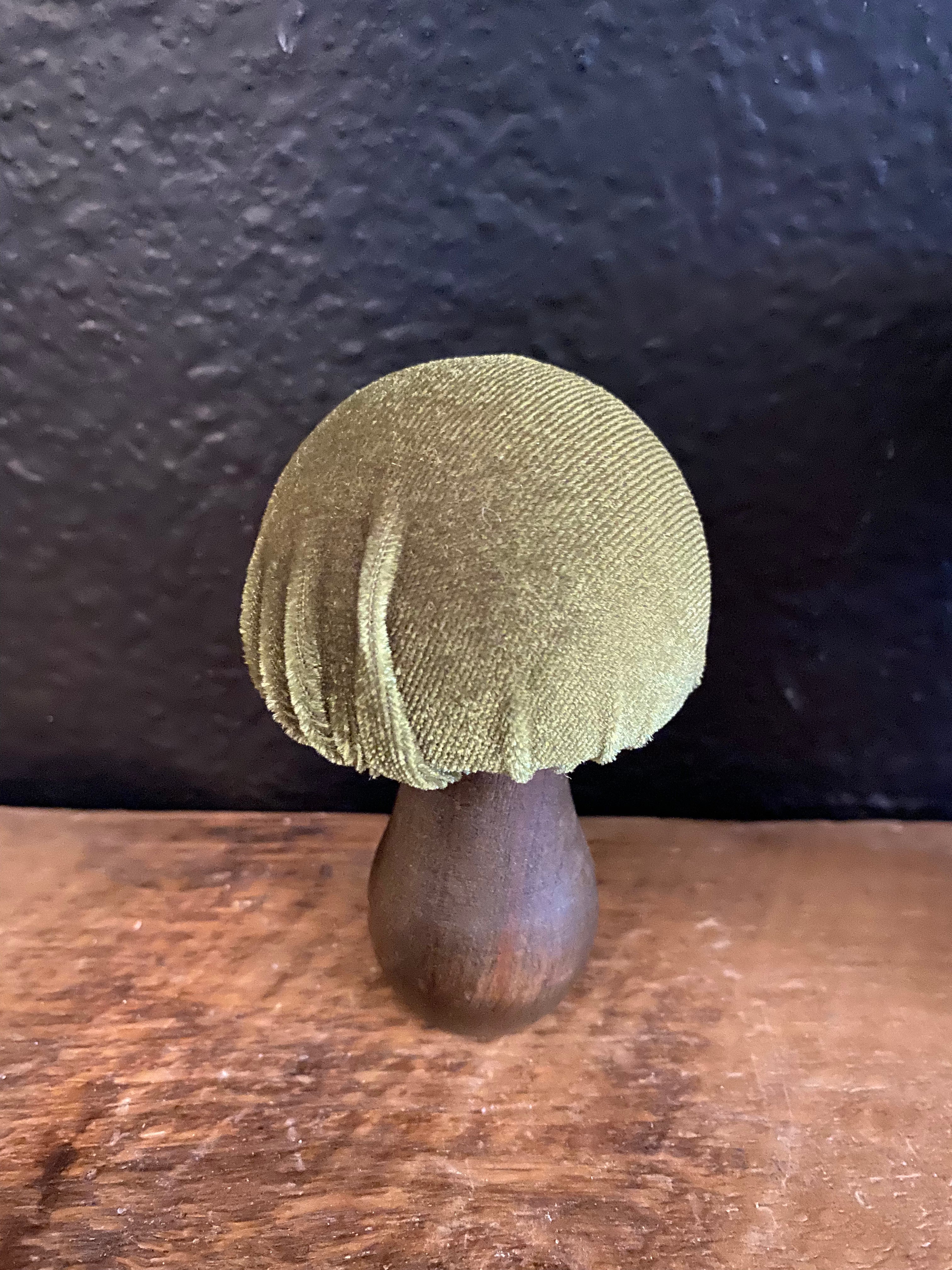 Handmade Velvet Mushrooms