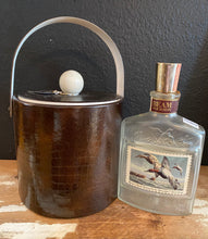 Load image into Gallery viewer, Brown Faux Leather Vintage Ice Bucket