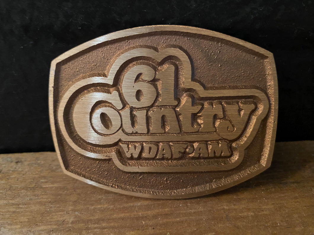 61 Country Radio Station Buckle